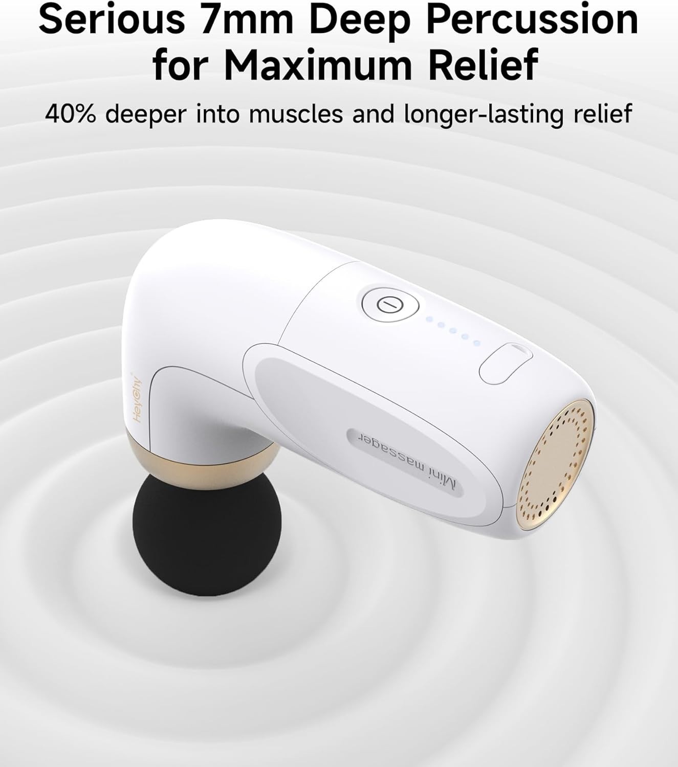Powerful Handheld Massage Gun for Deep Tissue Relief – 9.6oz Portable Design