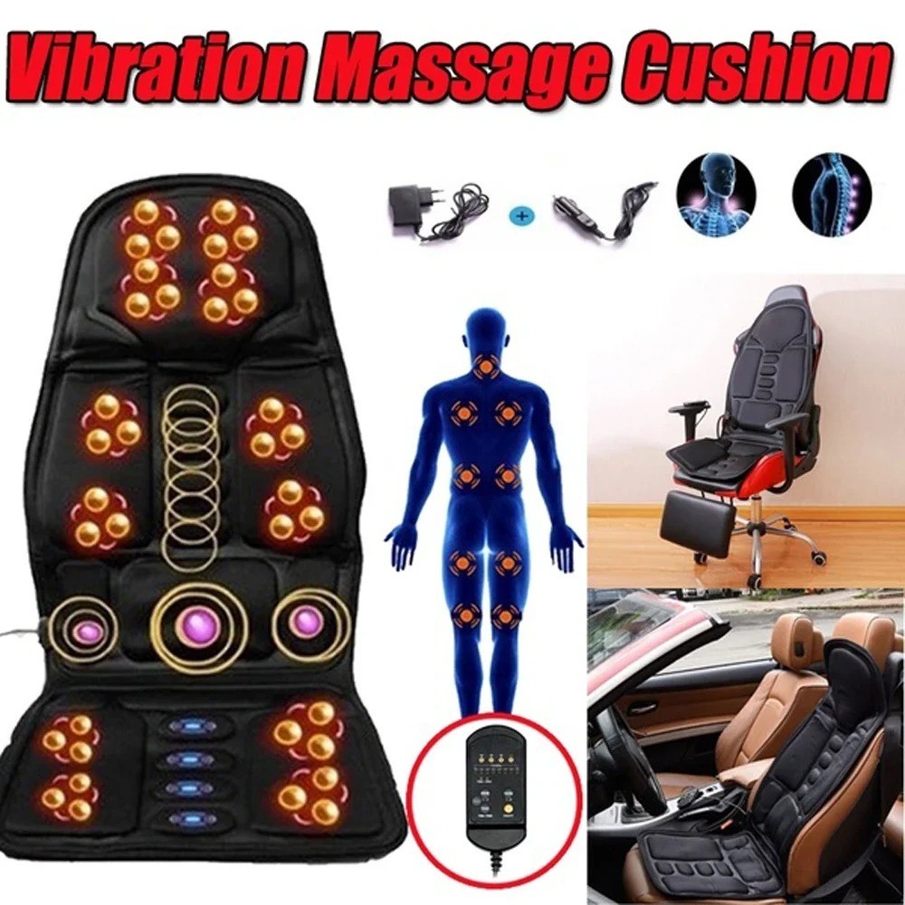 Massage Seat Cushion With Heated Back Neck Body Massager Chair For Home Office