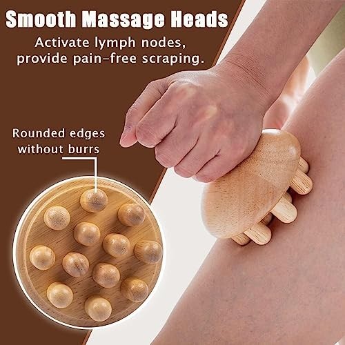 16-in-1 Wood Therapy Massage Tools Kit for Muscle Pain Relief & Body Sculpting