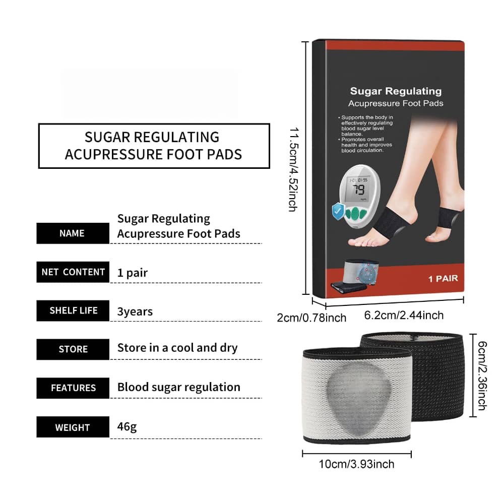 Sugar Regulating Acupressure Foot Massage Pads Men/Women Pain Relief Foot Care