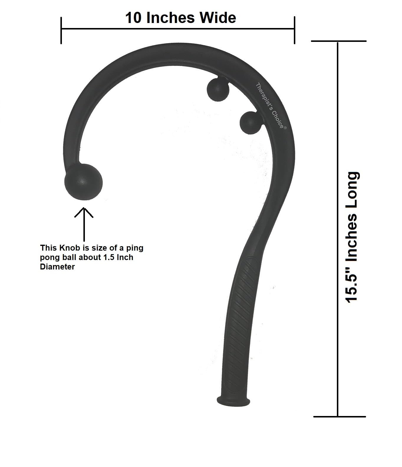 Therapist’s Choice® Travel Size Pressure Point Hook Cane, Back and Neck Massa…