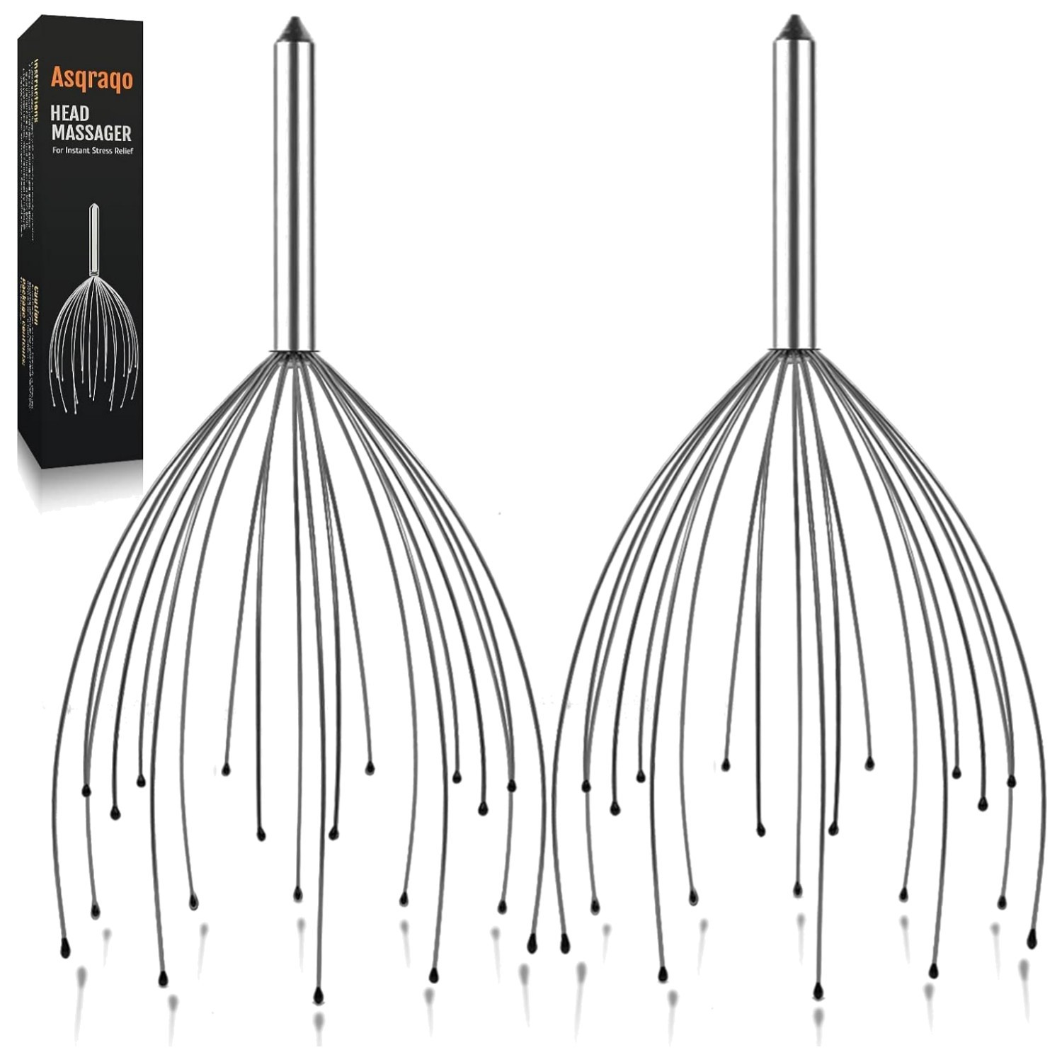 2 Pack Scalp Massagers – 20 Finger Handheld Relaxation Tools for Stress Relief