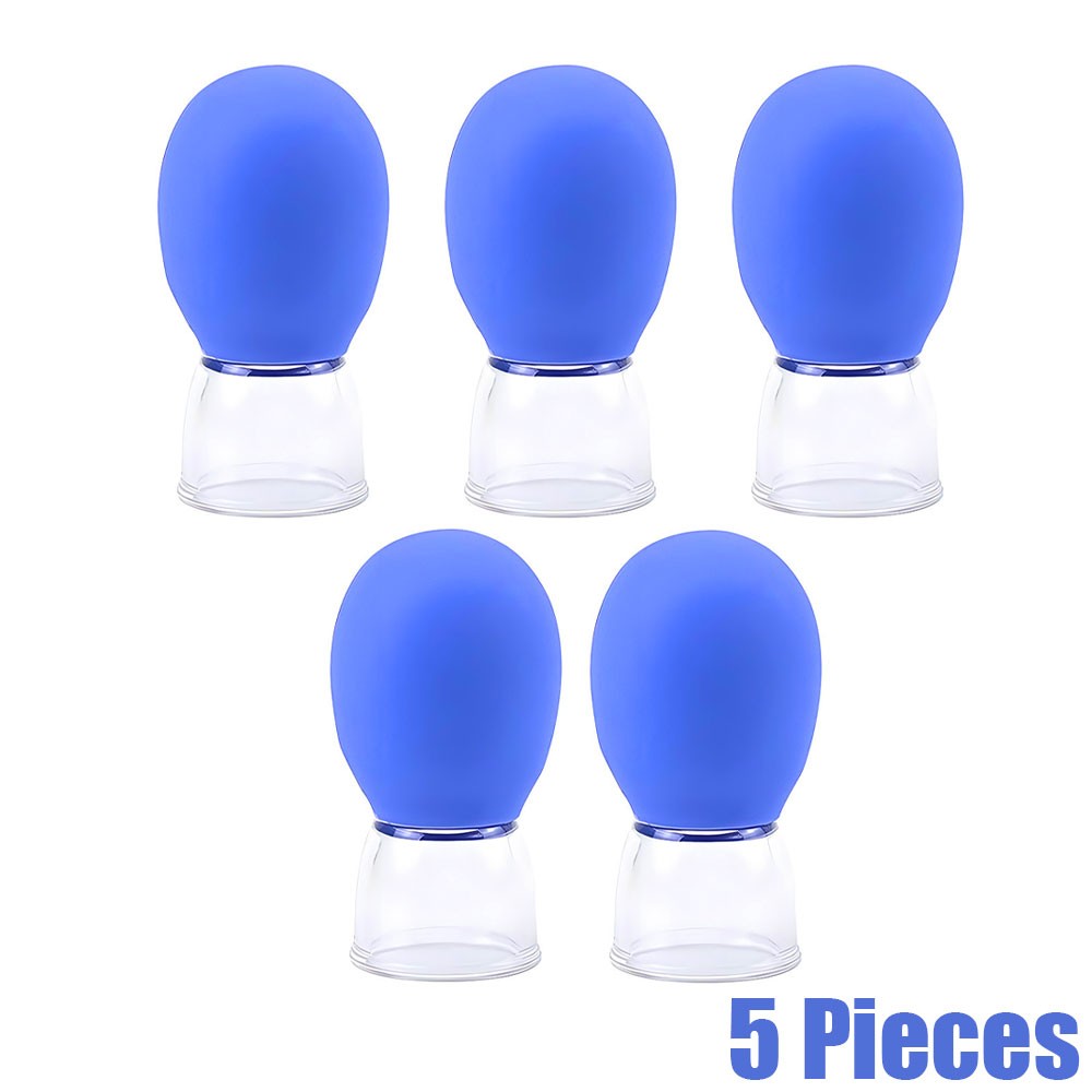 5PCS Silicone Cupping Massage Cup Silicone Vacuum Suction Body Facial Care Tools