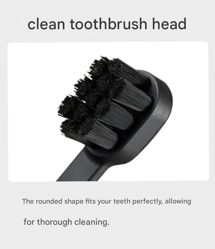 YA-MAN Oral Lift Clean Toothbrush Replacement Head 4 Pack YOC-OLTBH2AM2 Black