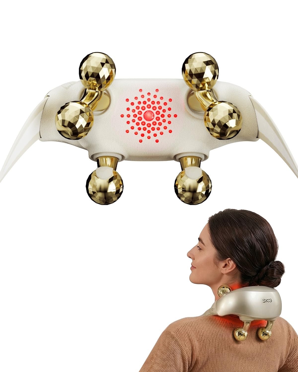 SKG H7 Ultra E Neck & Shoulder Flex Massager 1205050262 w/ Heat Gold