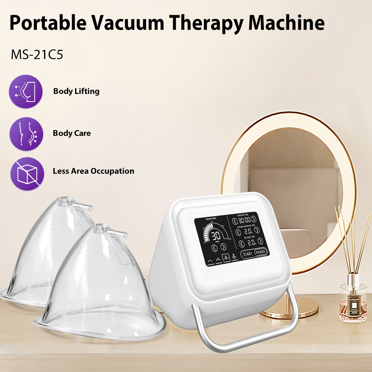 150ml Cups Breast Enlargement Butt Enhancement Machine Vacuum Therapy Massager