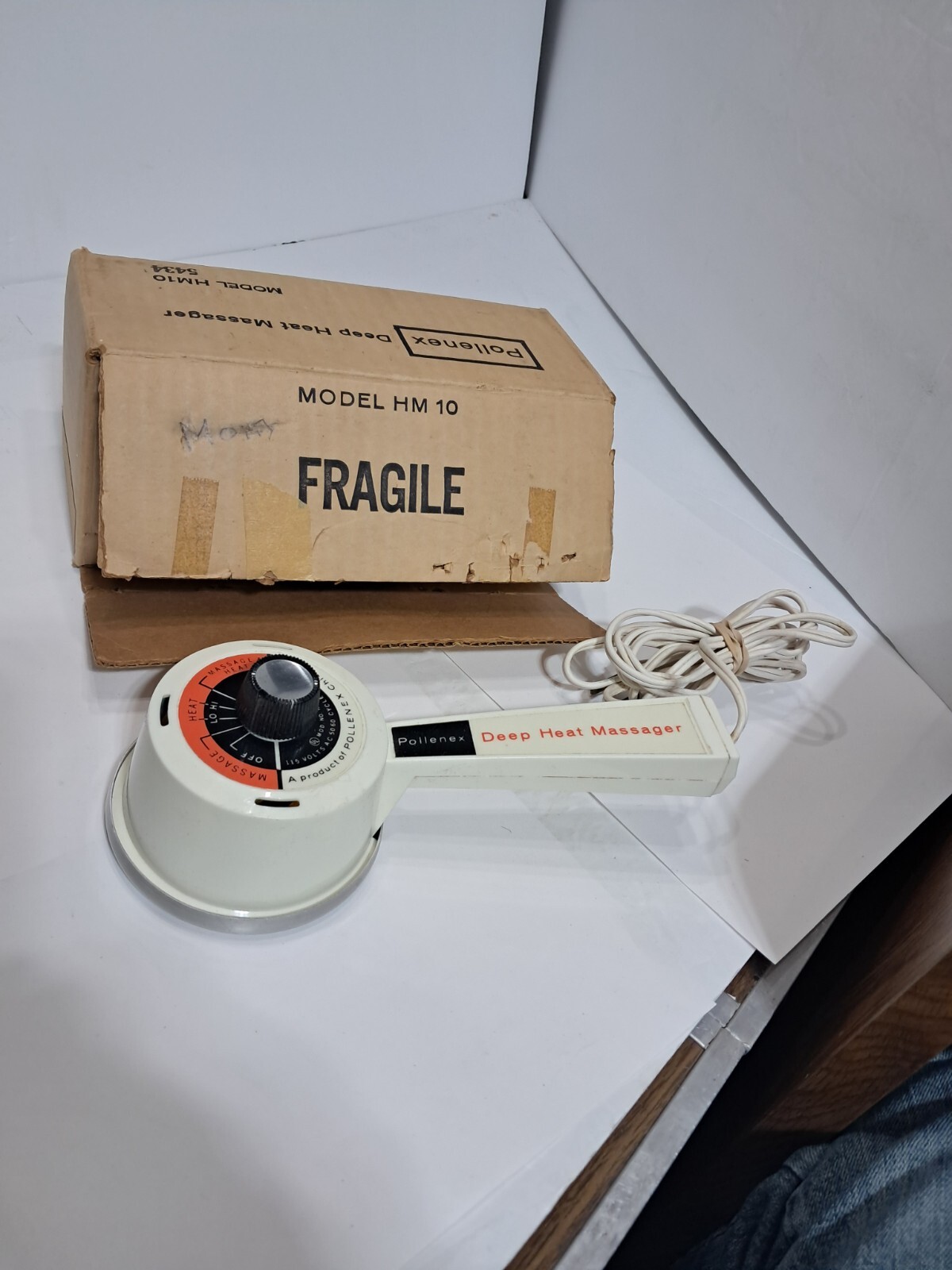 Vintage Pollenex Deep Heat Massager Model HM10 In Original Box -Works (s)