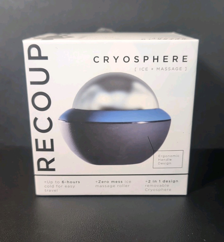 Recoup Fitness Cryosphere Cold Massage Roller 2-in-1 Handheld Ergonomic Handle