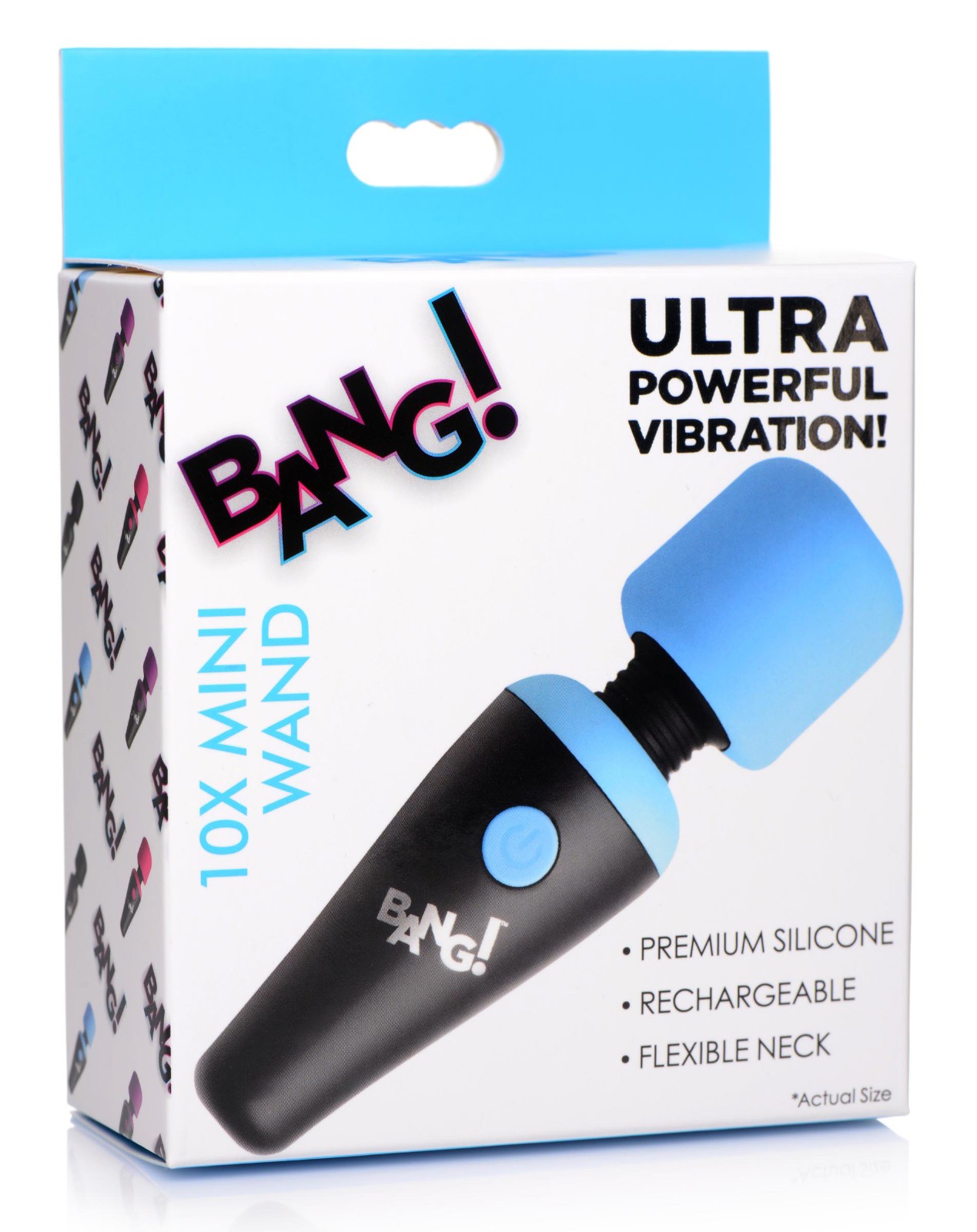 Bang! 10x Vibrating Mini Silicone Wand – Blue (02)