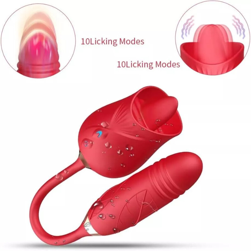 10 speed for Rose Female Anniversary Female Birthday Gift Massage Tongue Licking