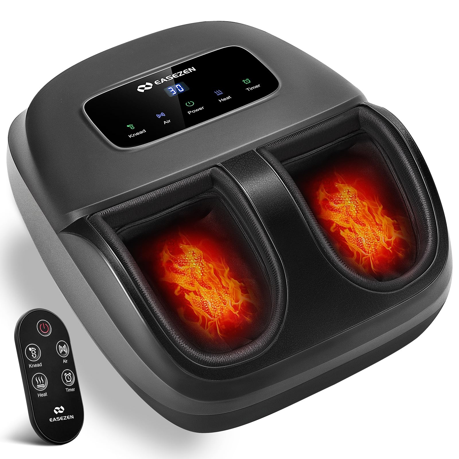 EaseZen Shiatsu Foot Massager with Heat & Cordless Remote – 2026 Upgraded Dee…