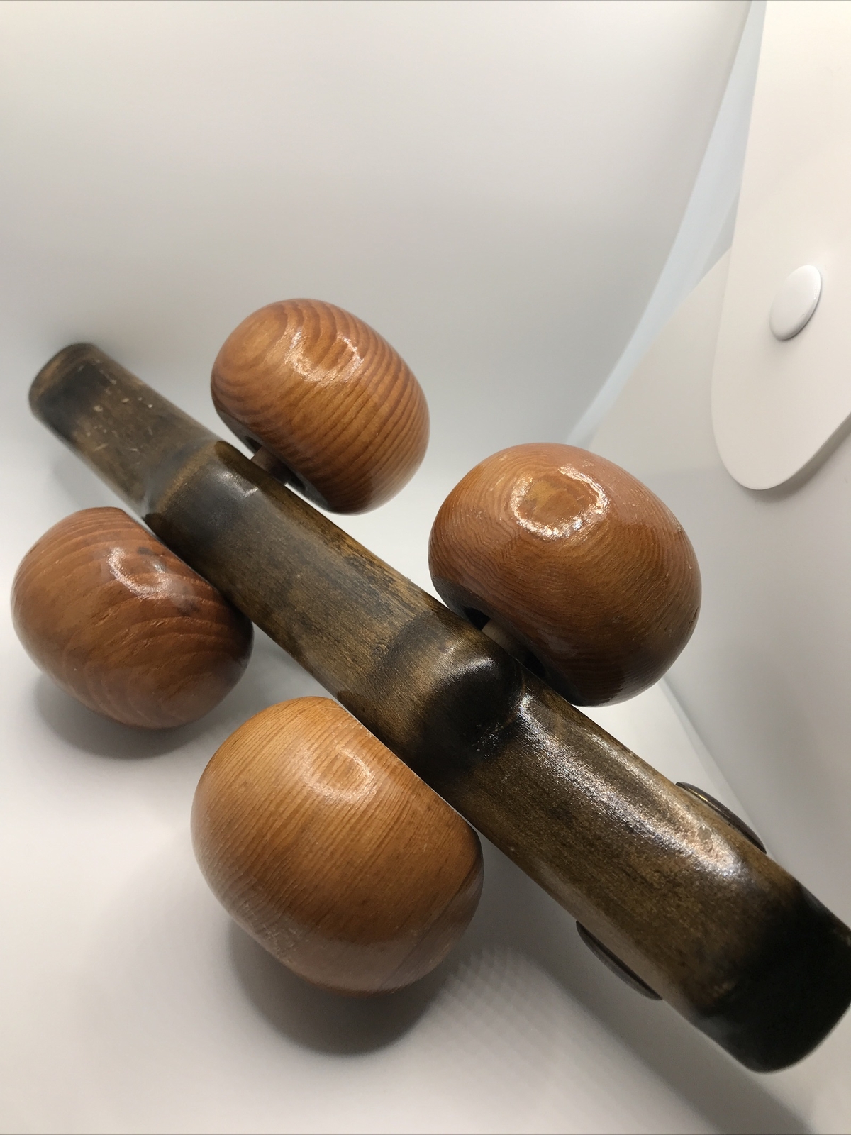 Mercedes Benz MB 380 SL Vintage Wood Sports Car Wooden Back Massager VGC