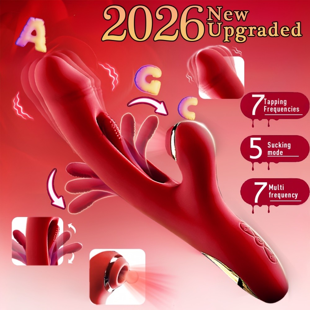 3In1 Rechargeable Female Vibrator Tongue Licking Sucking Massager FOR Women Gift