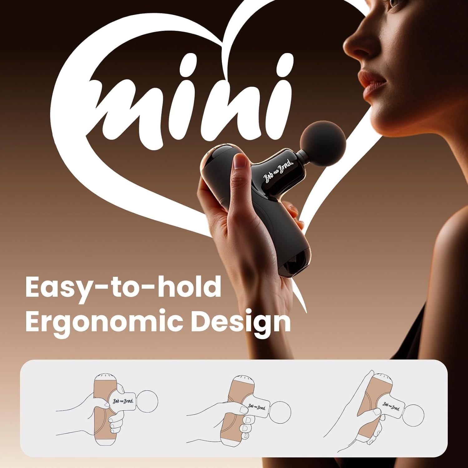 Q2 Pro Mini Massage Gun with Heat and Cold, Pocket-Sized Deep Tissue Massager, H