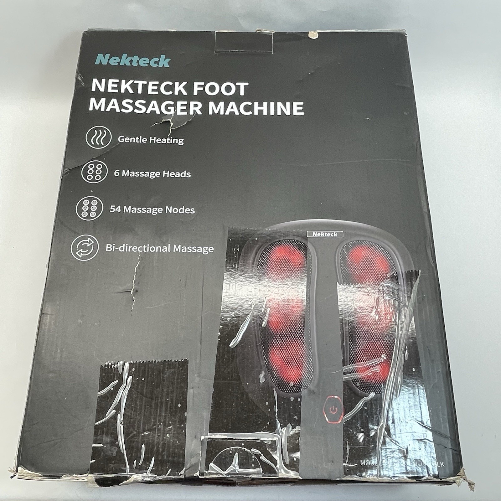 Nekteck Foot Massager NK-FM-100-BLK Shiatsu Heat Open Box Test