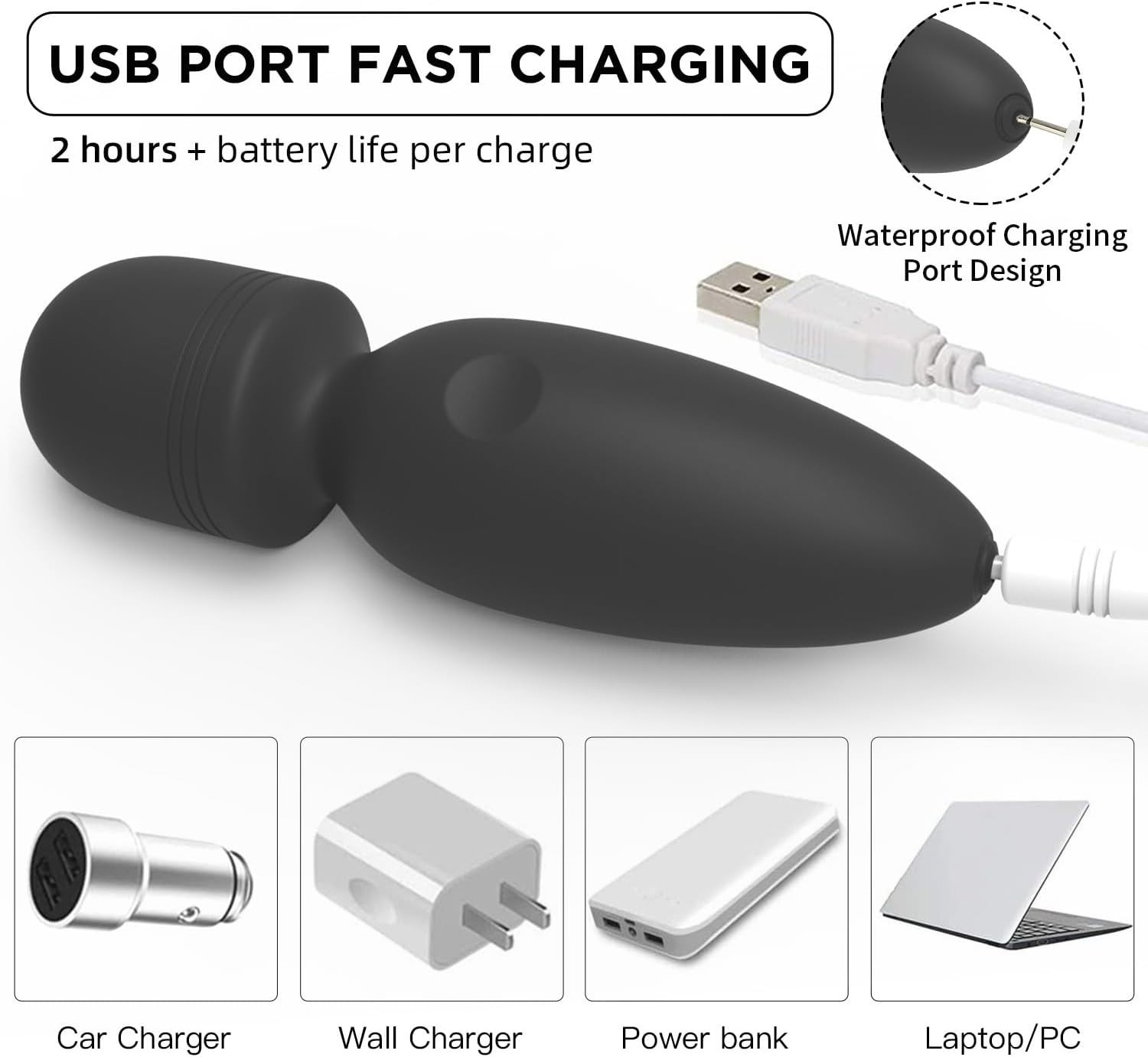 Personal Massager for Women – Quiet and Rechargeable- Handheld Wireless