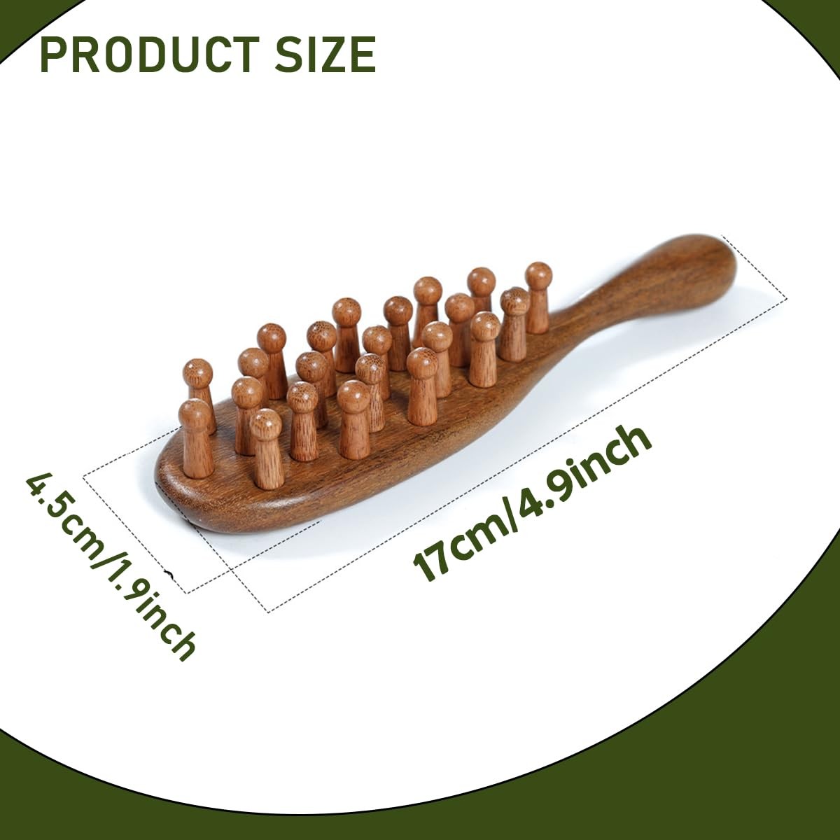 Wooden Scalp Massage Comb – Sandalwood Head Massager Tool, Gua Sha Brush for …