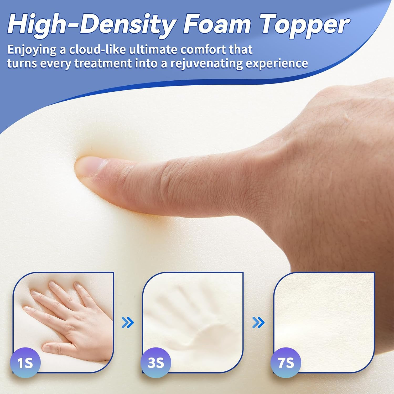 Ergonomic Lash Bed Topper with Washable Cover for Beauty Professionals 71″x28