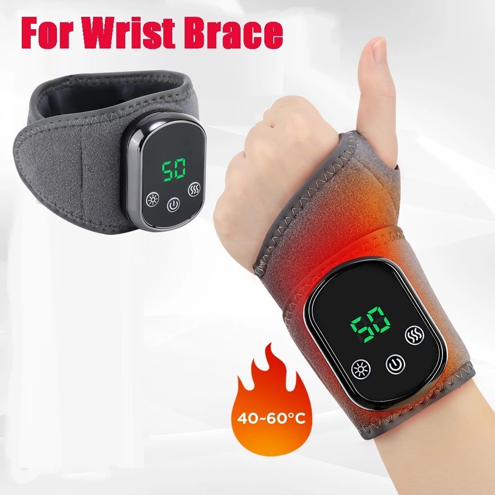 Electric Wrist Brace Hot Compress Massage Support Band for Hand Foot Ankle Pain