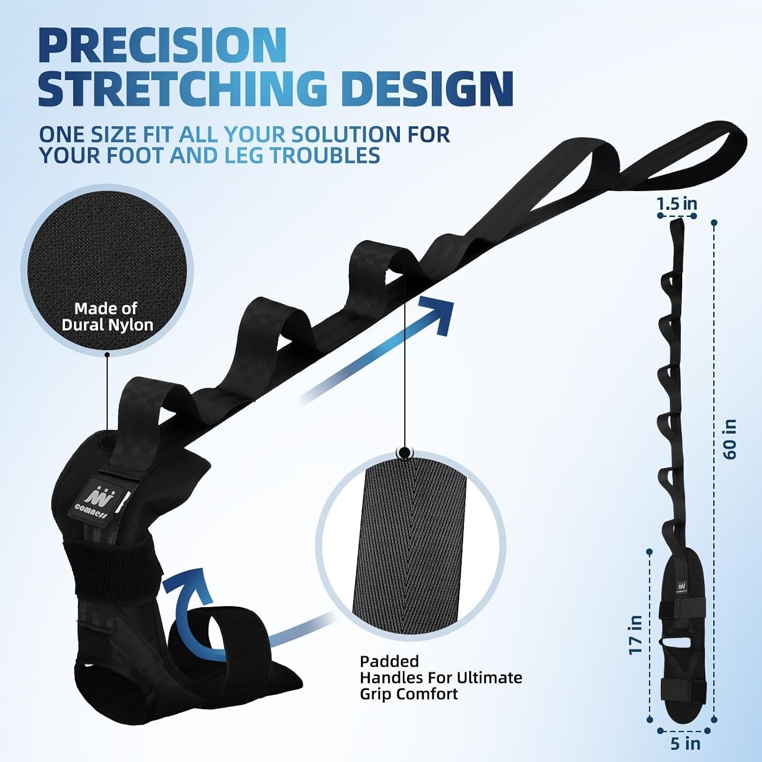 Foot & Calf Stretcher Strap – Plantar Fasciitis Relief