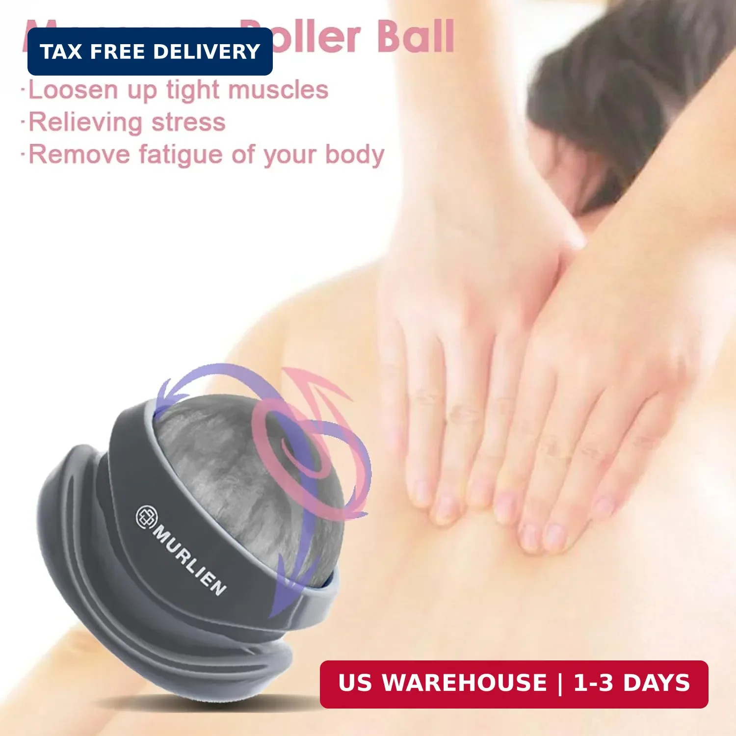 Massage Roller Ball, Tight and Sore Muscles Relief, Manual Massager, Alleviating