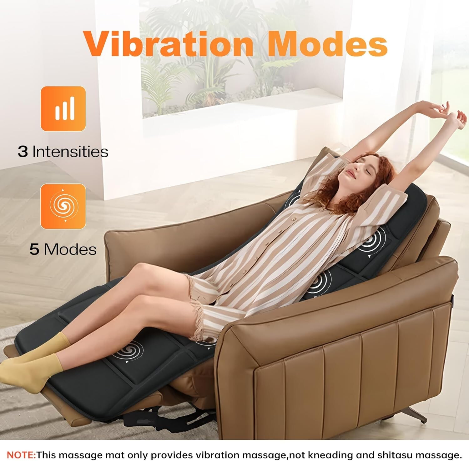 Black Massage Mattress Pad – Full Body Vibration & Heating for Total Relaxation