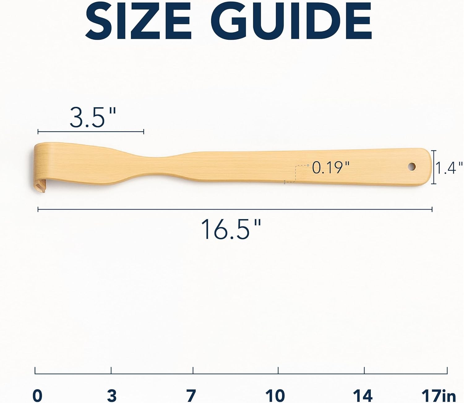 Slick- Bamboo Back Scratcher, 16.5”, 2 Pack, Wooden Back Scratcher Long Handl…
