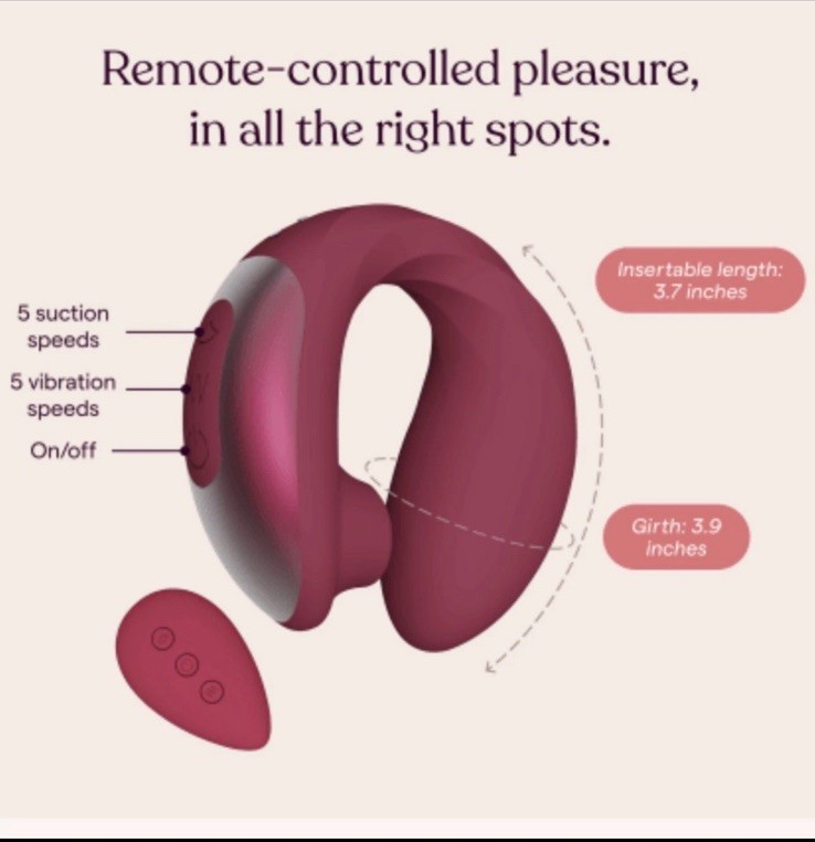 New Bellesa AirVibe Pro PERSONAL LOVE MASSAGER Remote Control Waterproof