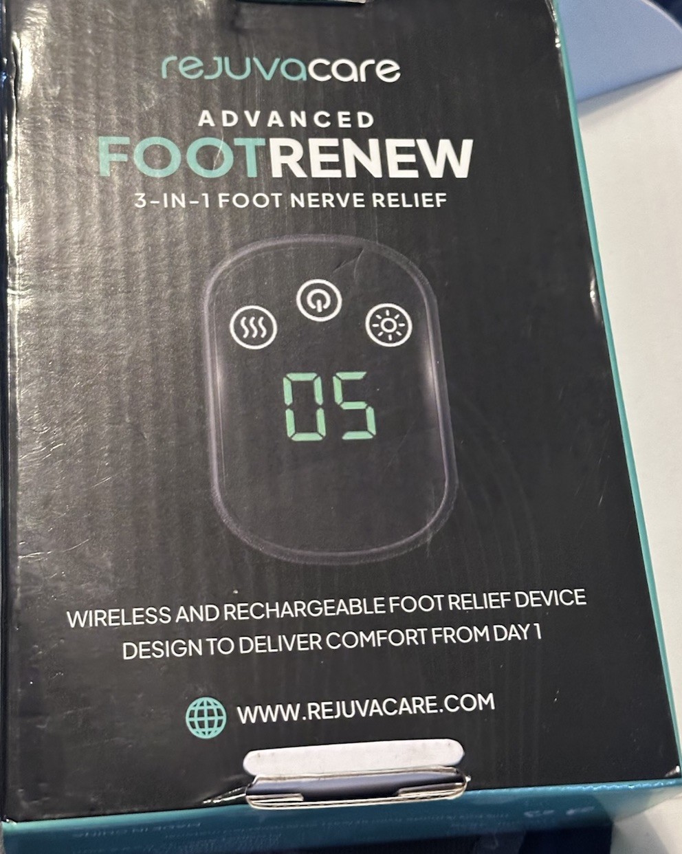 Rejuvacare Advanced FootRenew 3-In-1 Foot Nerve Relief With Vibration And Heat