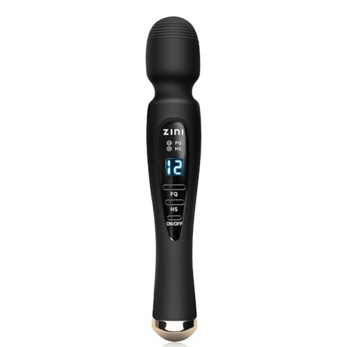 Cordless LCD Display Massager, 12 Powerful Modes for Pain Relief, Portable & Rec