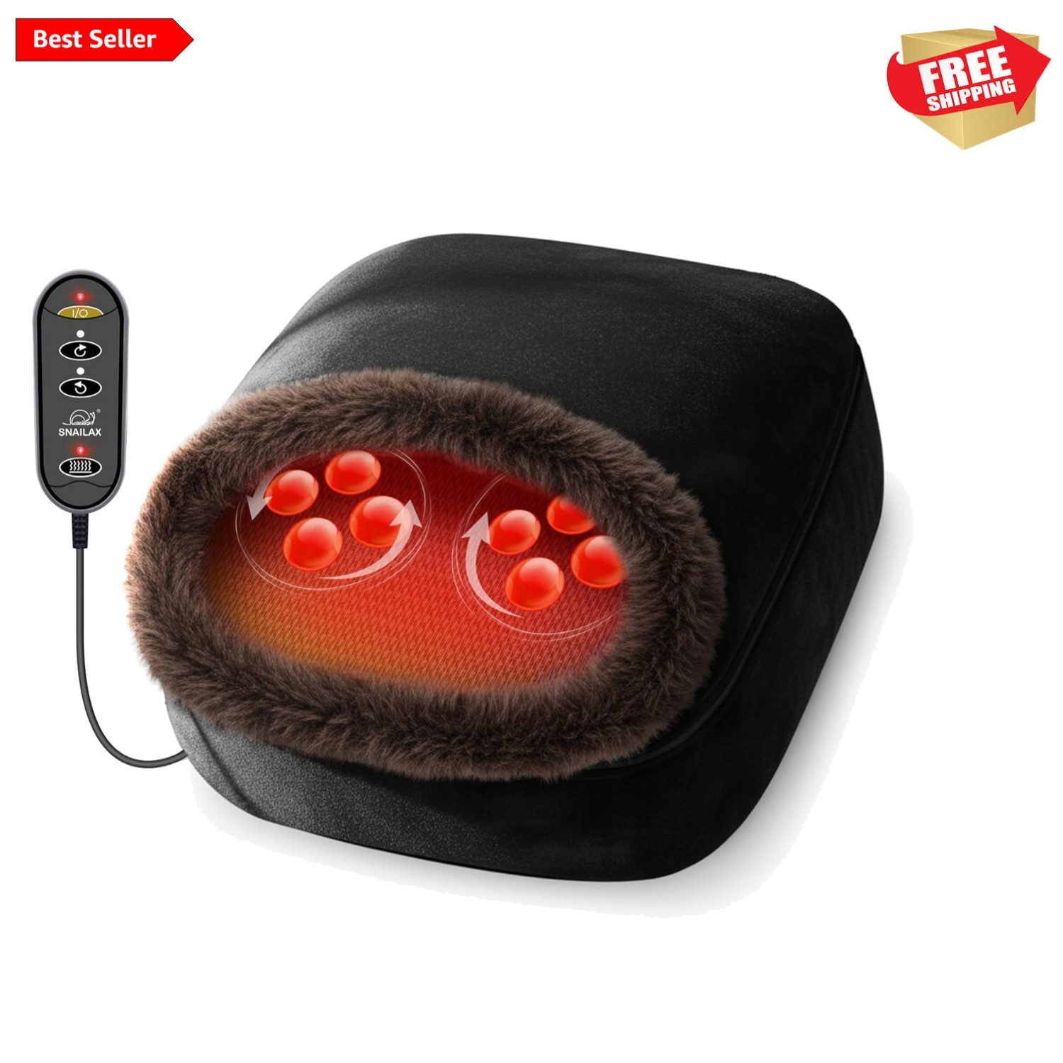 Soothing Shiatsu Foot & Back Massager with Heat – Ideal Gift for Comfort Seekers