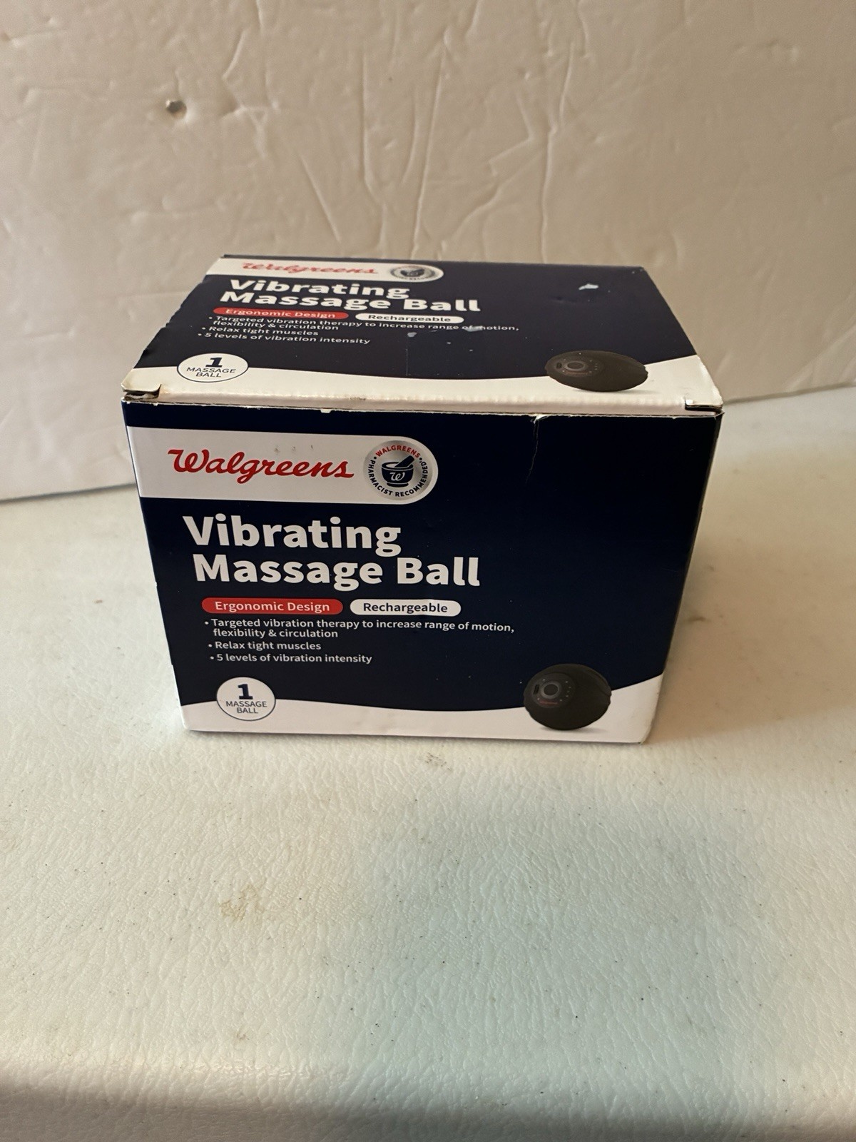 NIB, WALGREENS , Vibrating massage Ball, Ergonòmic Design , Rechargeable