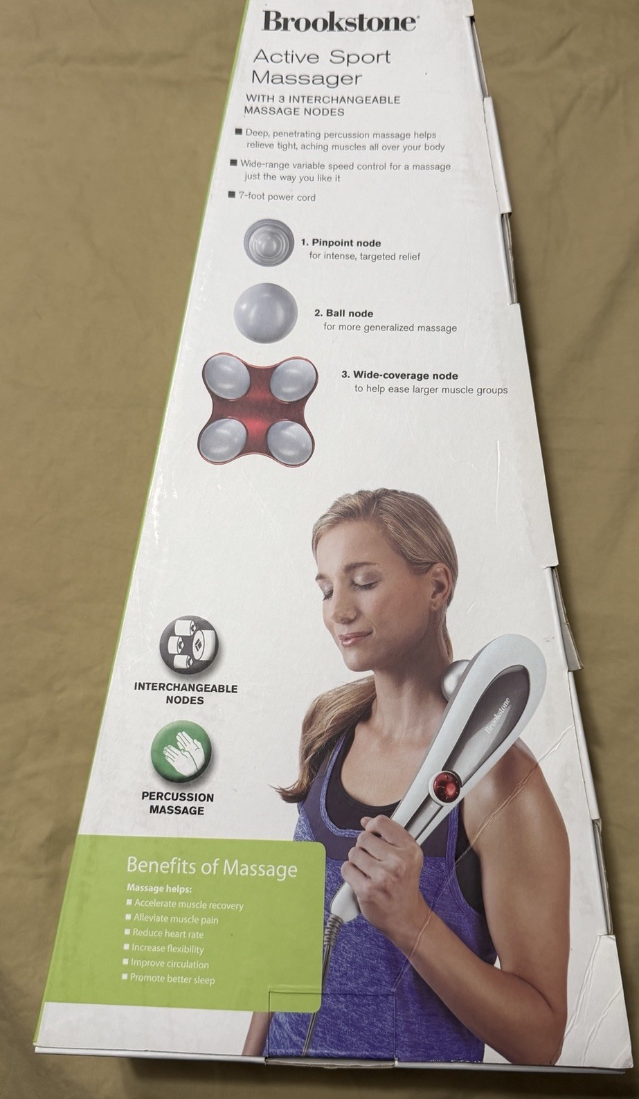Brookstone F-271 Active Sport 3 Head Handheld Massager