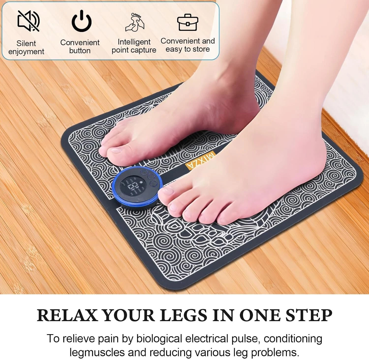 19-Levels Foot Massage Mat Blood Circulation Pain Relief Muscle Relax Stimulator