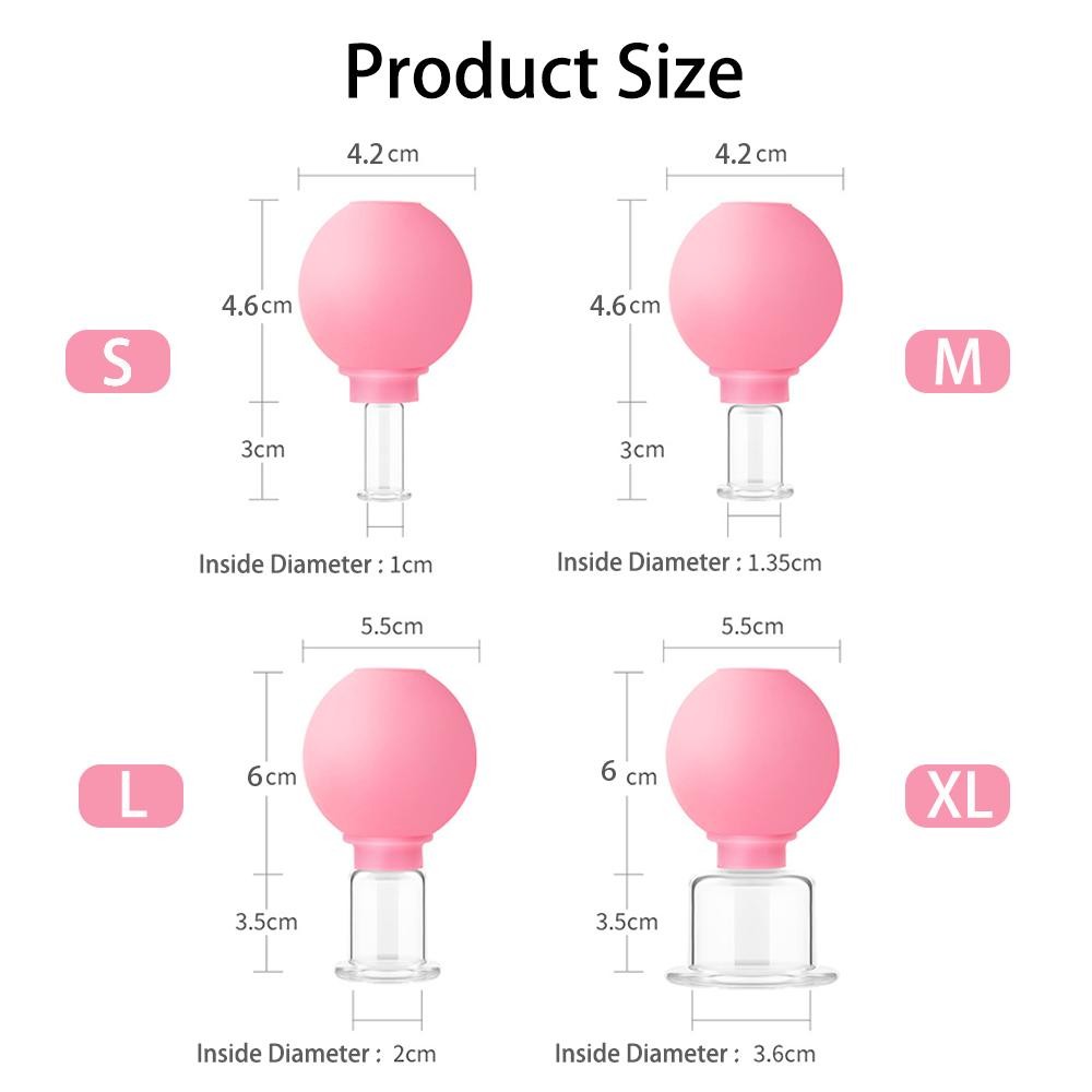 2/3pcs Facial Cupping Cup 1pcs Face Cup Silicone Cupping Massage Vacuum Suction