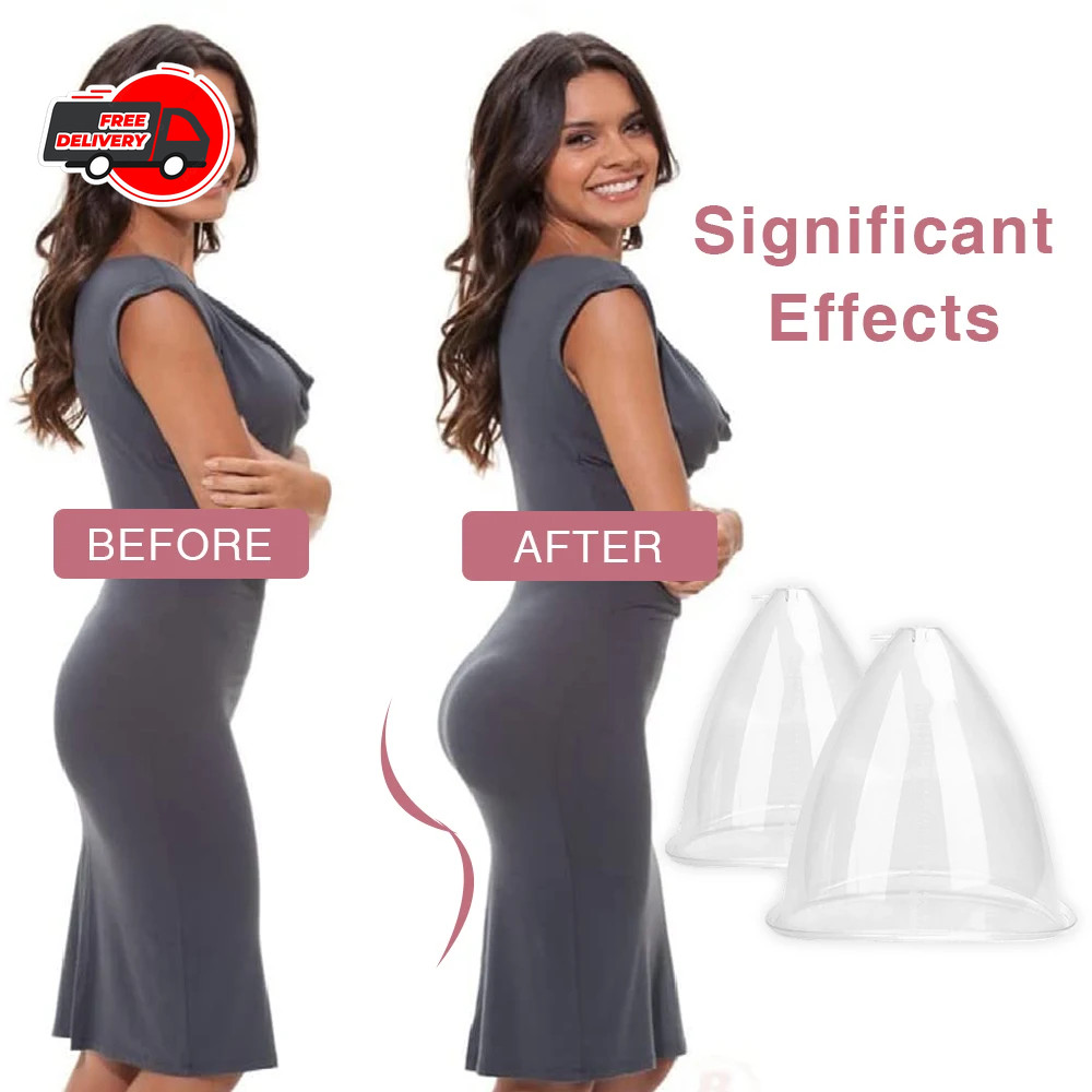 2pcs Breast Hip Vacuum Cupping Massage Cups 180/150ml Enlargement Suction Set 💆