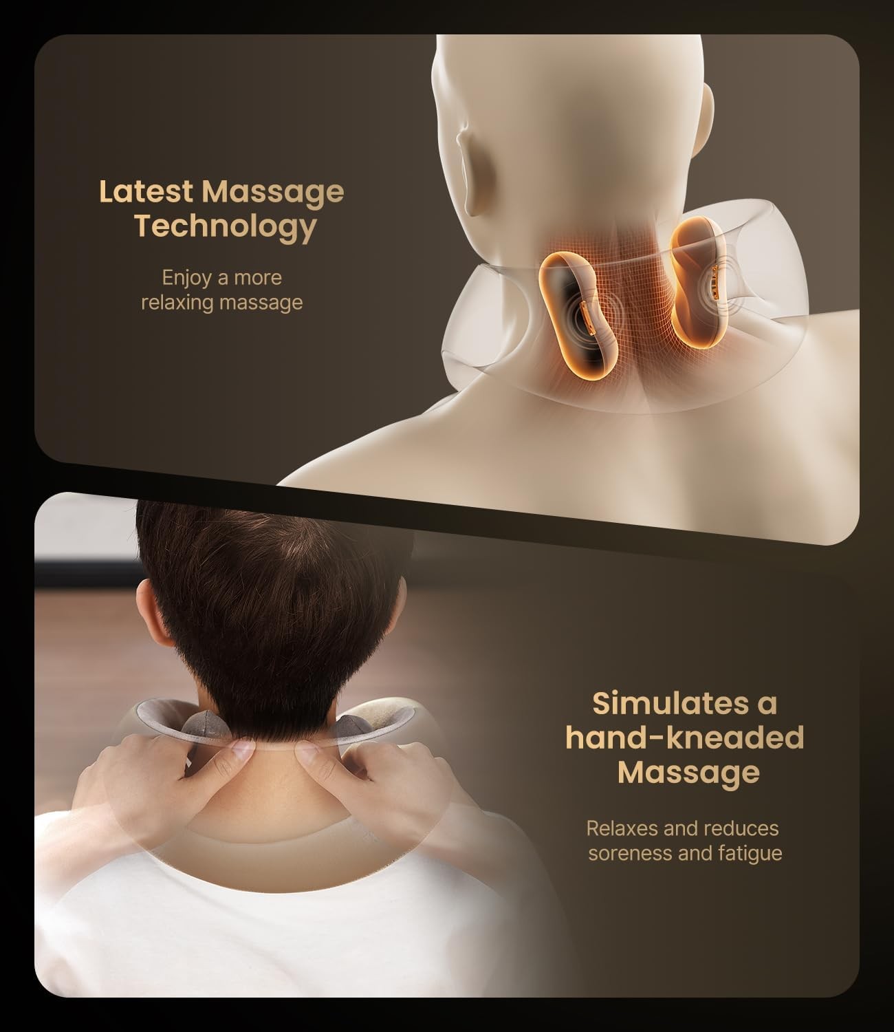 RENPHO Neck Massager with Heat [2025 Upgraded], 6D Cordless Neck Massager US