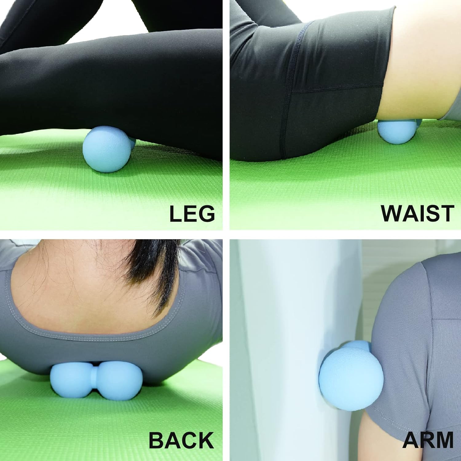 Hard Peanut Massage Ball, Double Lacrosse Massage Ball. Deep Tissue Massage Roll