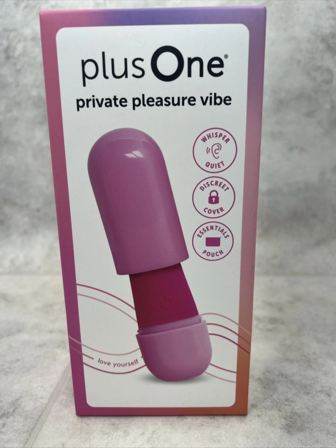 plusOne Private Pleasure Vibe Silent Waterproof 10 Speeds Rechargeable Carry Bag