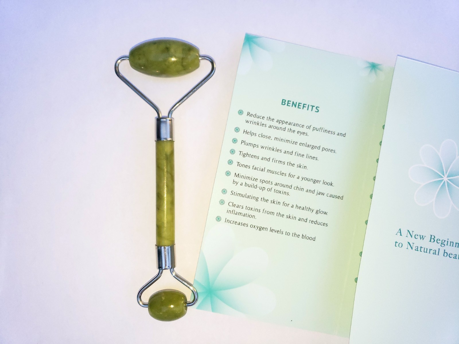 Premium Anti Aging Jade roller. Facial Massage Face Body Jade Stone 100% natural