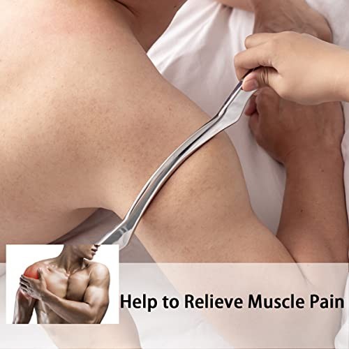 Gua Sha Scraping Massage Tool Stainless Steel Long Bar IASTM for Large Muscles