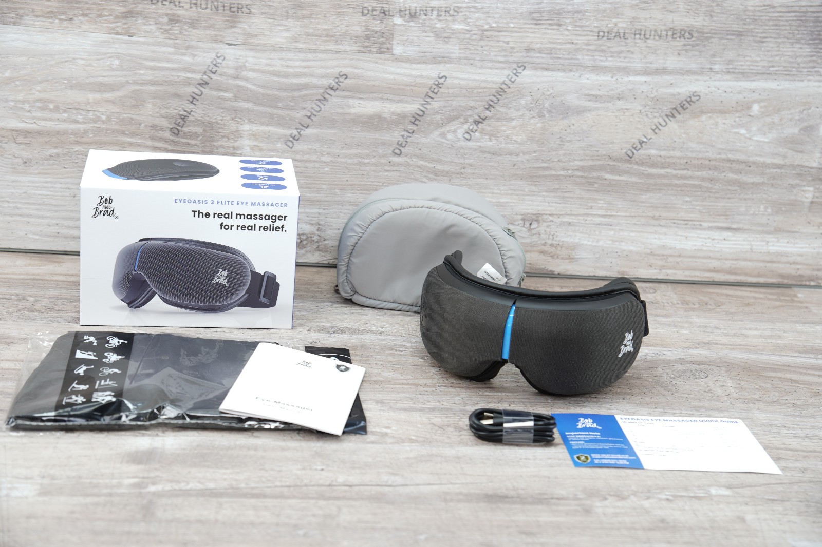 Bob & Brad EyeOasis 3 Eye Massager w/Heat, Compression, Bluetooth