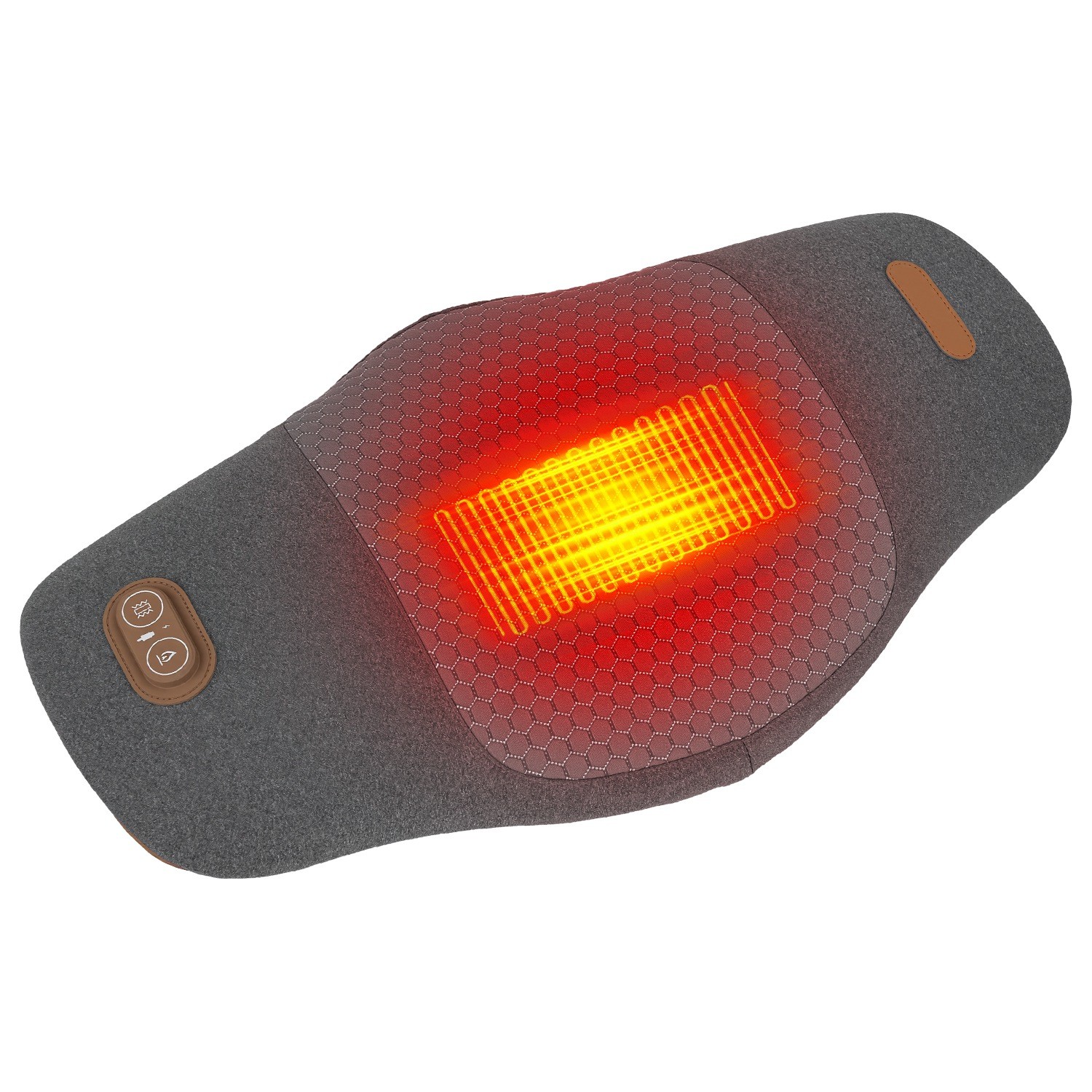 2in1 Electric Lumbar Massager for Spine Lower Back w/ Heat Spine Massage Pillow