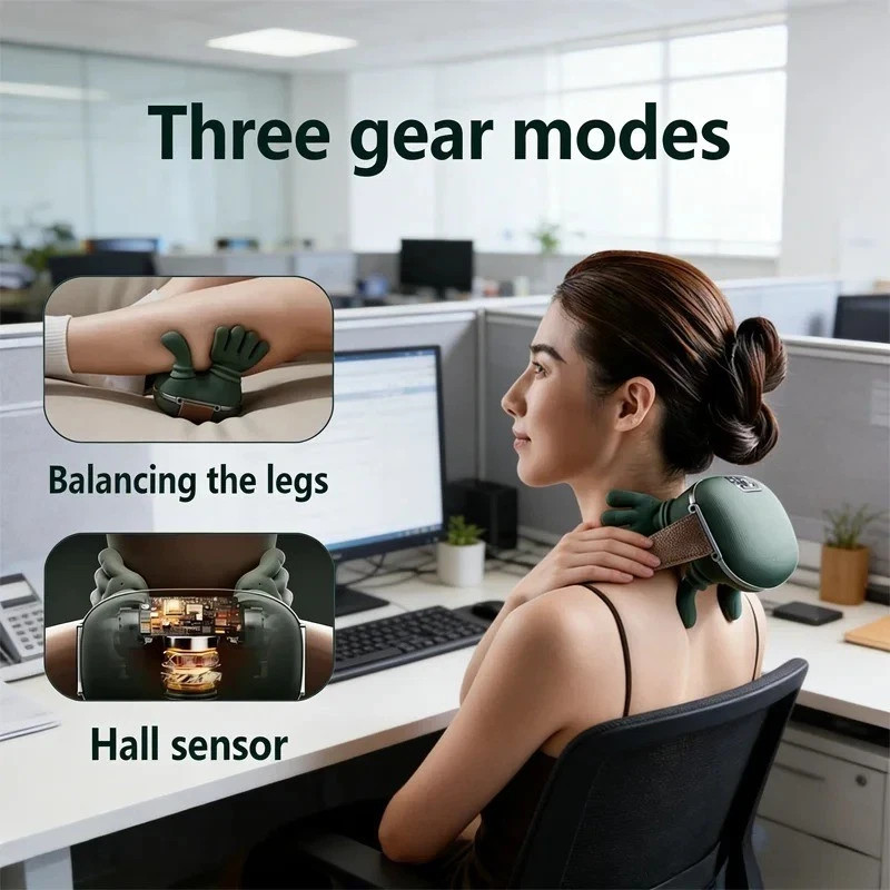 Bionic Heated Neck and Back Massager Electric Deep Tissue 4D Kneading Massage