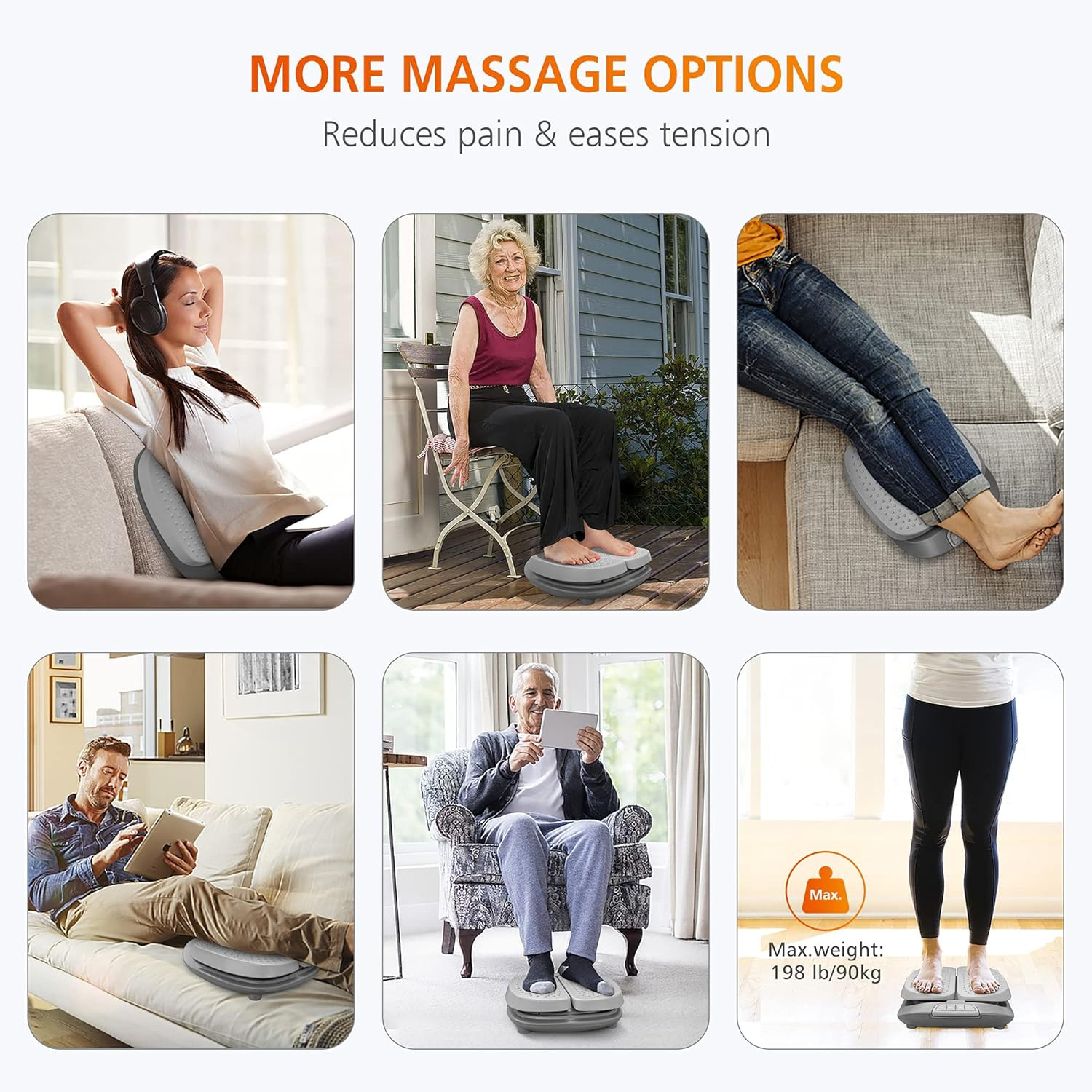Vibration Foot Massager with Heat,Remote Control,Adjustable Vibration Speed Elec