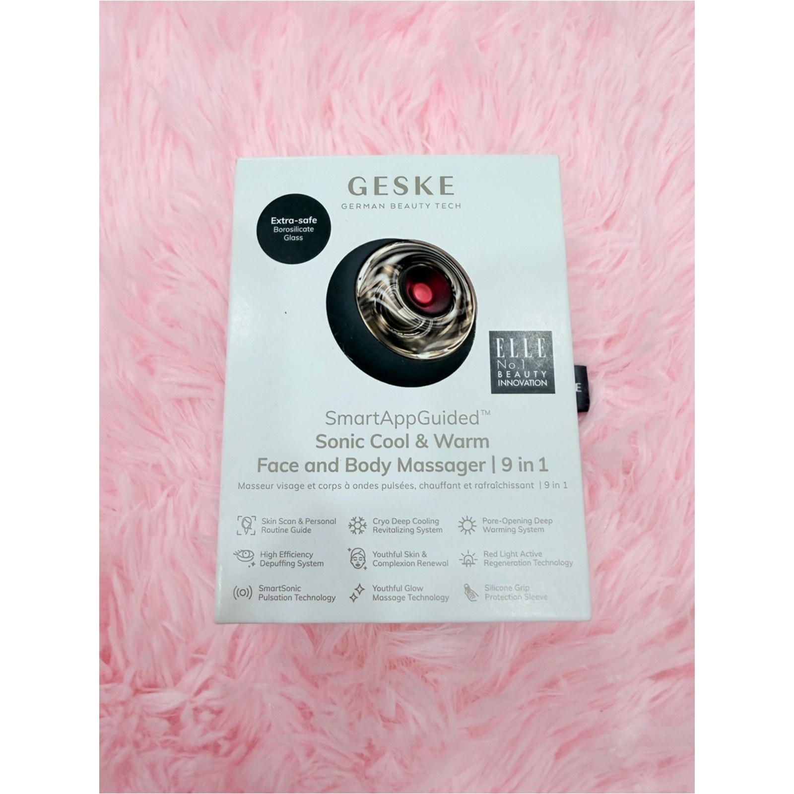 GESKE Face and Body Massager 9in 1 Sonic Cool and Warm