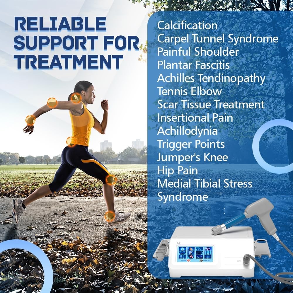 8Bar ESWT Radial Shockwave Therapy Machine ED Treatment Pain Relief Spa 5 Heads