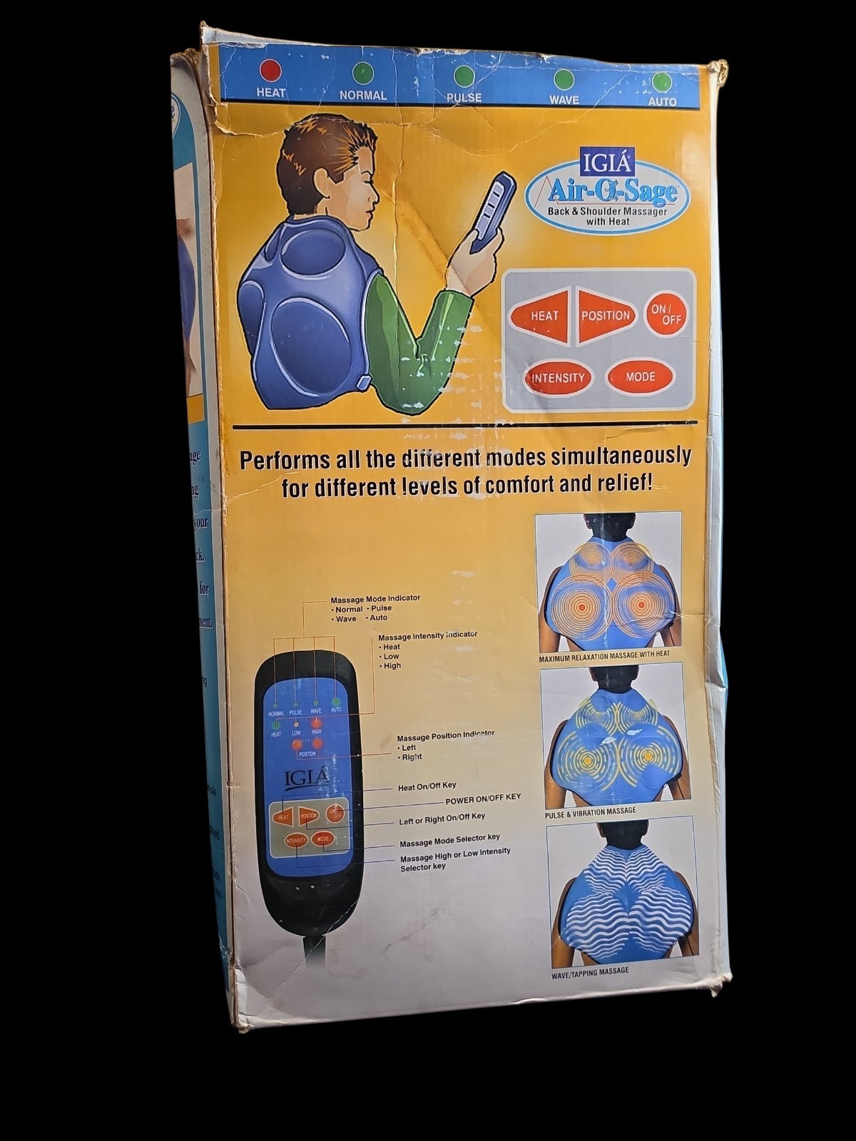 IGIÁ Air O Sage Back and Shoulder Massager with Heat AT 7765