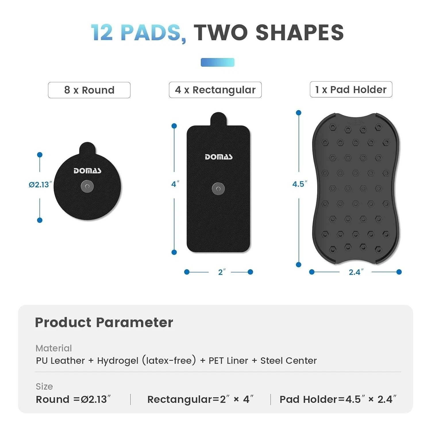 Electrode Pads Compatible PowerDot 2 0 Connector 12 Pad Set Holder