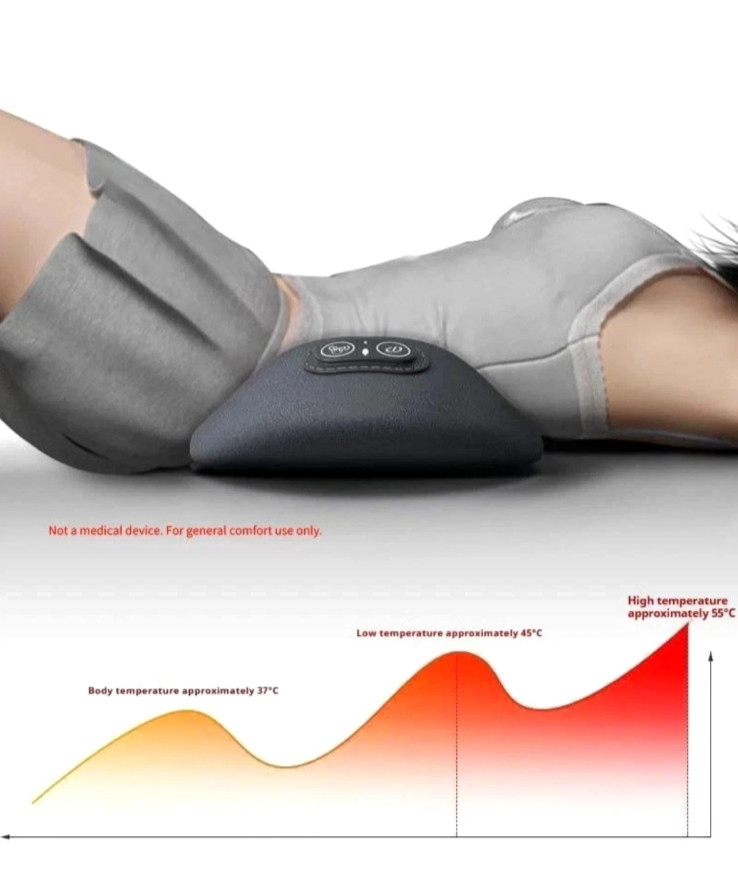 3 In 1 Electric Lumbar Support Pillow Smooth Spine Triple Fusion Back Massager